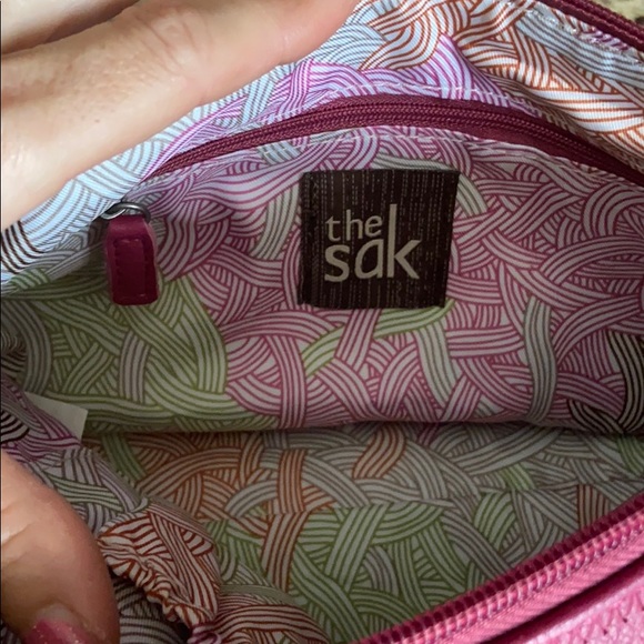 The sak pink 100% leather handbag purse - Picture 6 of 7